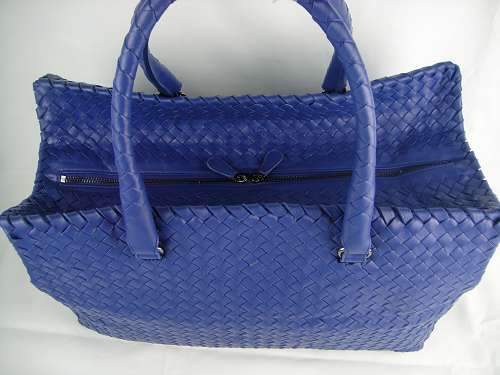 Bottega Veneta Lambskin Leather Handbag 1023 blue